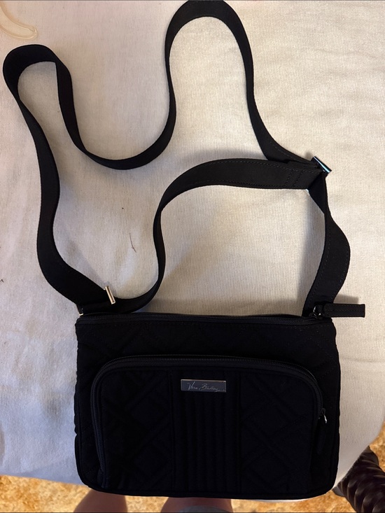 Vera Bradley Handbags - Vera Bradley Black Quilted Messenger Crossbody